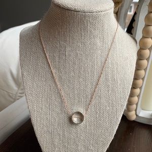 Evereve RoseGold Chain Necklace with Silver Circle